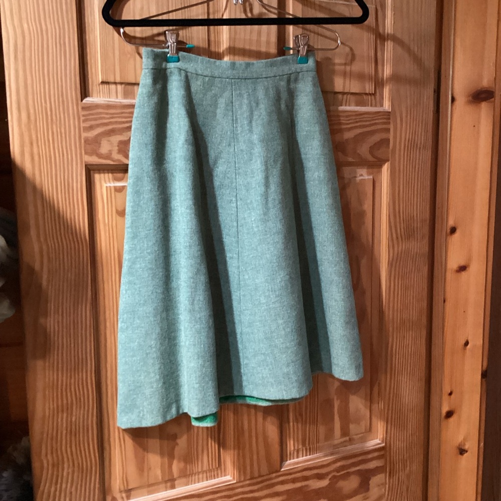 Vintage Hand Sewn A-Line skirt in green